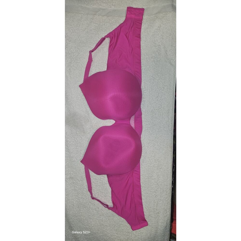 New! CACIQUE Lightly Lined T-Shirt Bra Underwire Sidewire Neon Pink SZ 44C NWT